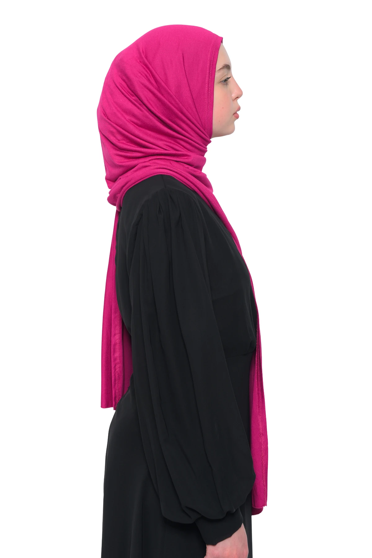 Hazır Pratik Geçmeli Lüks Organik Düz Penye Şal Eşit Hizalı