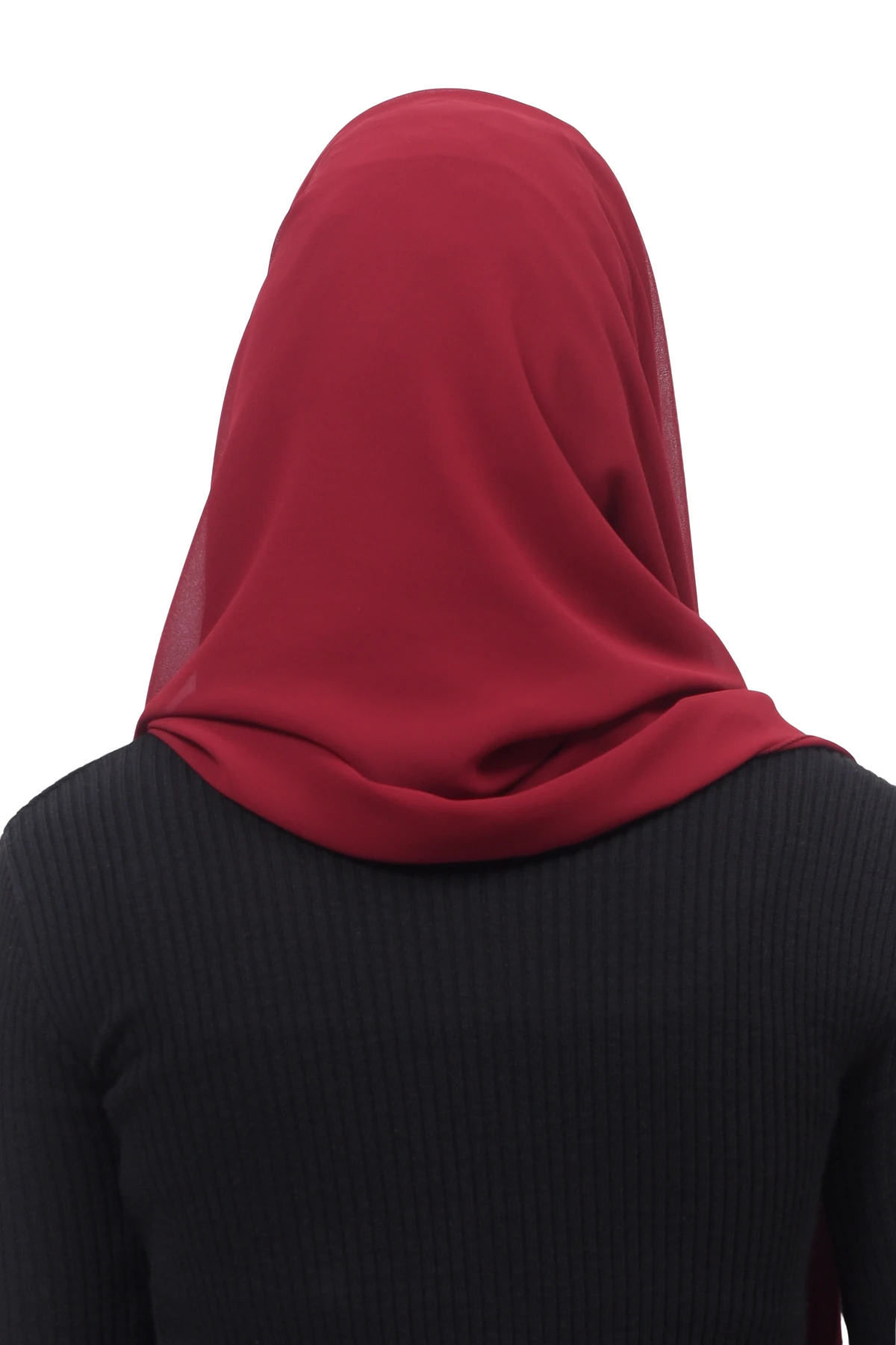 Pileli Çapraz Tela Bantlı Pratik Tesettür Şifon Şal