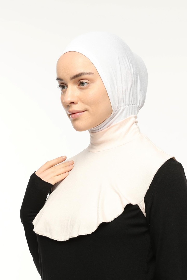 Düz Balıkçı Yaka Boğazlı Penye Tesettür Boyunluk