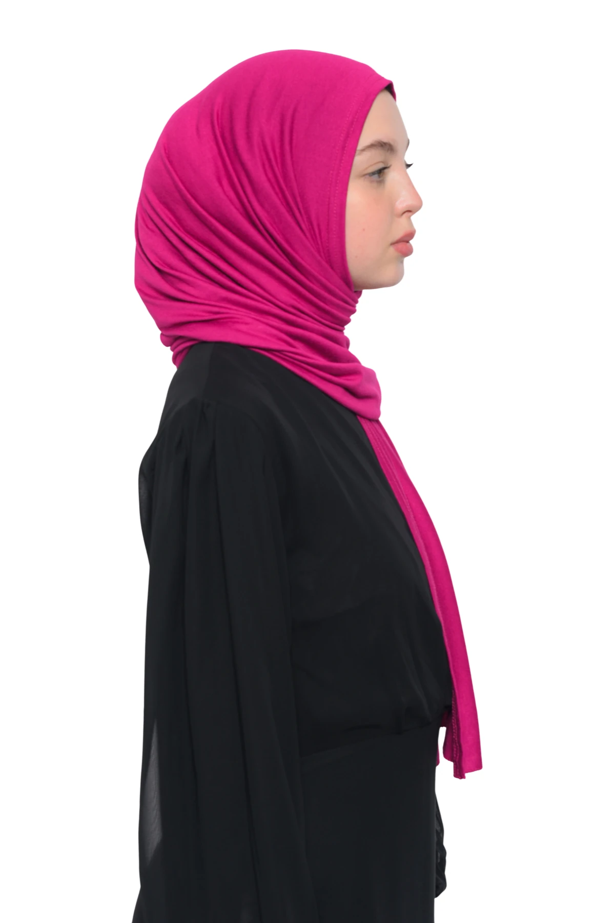 Hazır Pratik Geçmeli Lüks Organik Düz Penye Şal Çapraz Hizalı