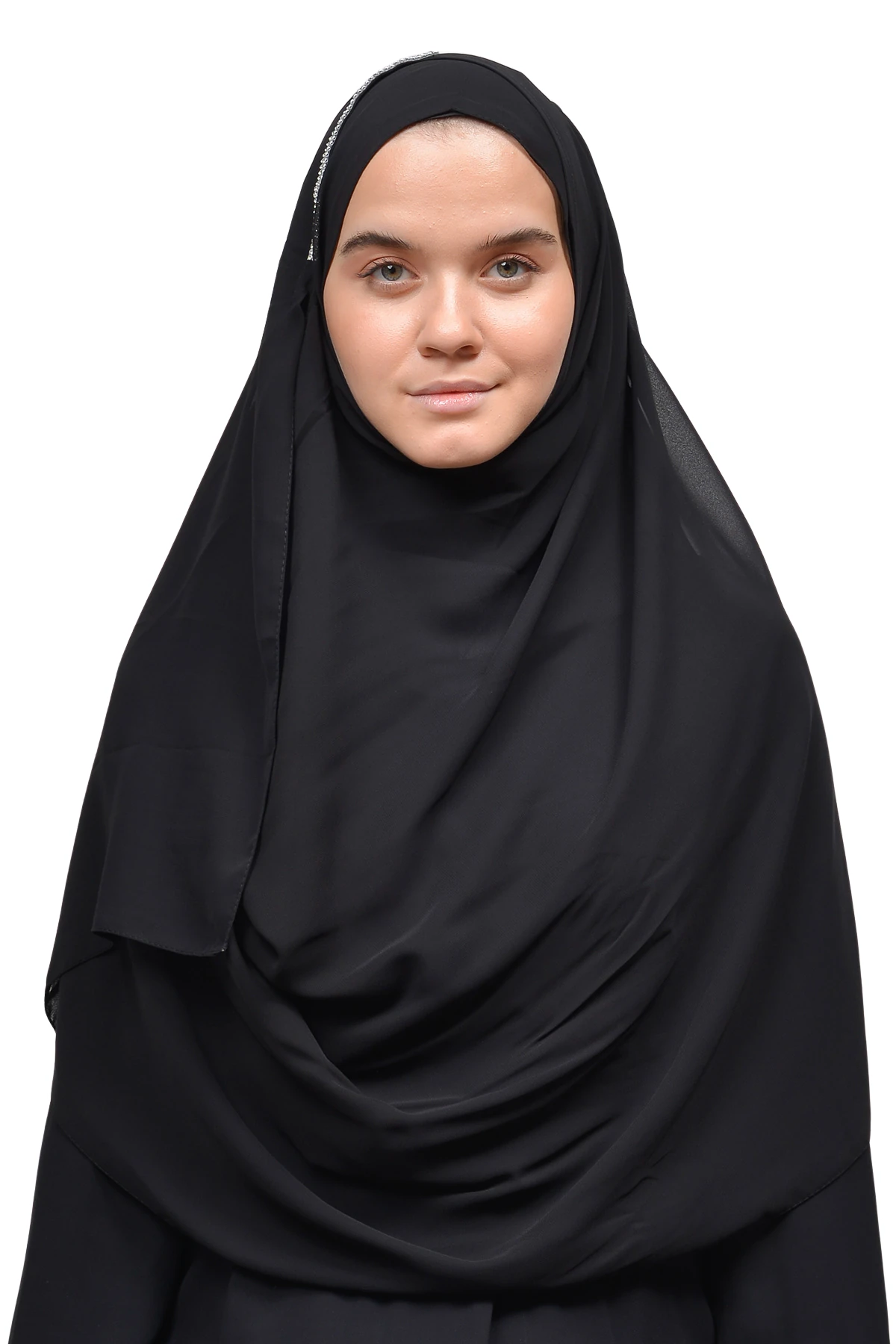 Hazır Pratik Taşlı Malezya Tesettür Şifon Şal