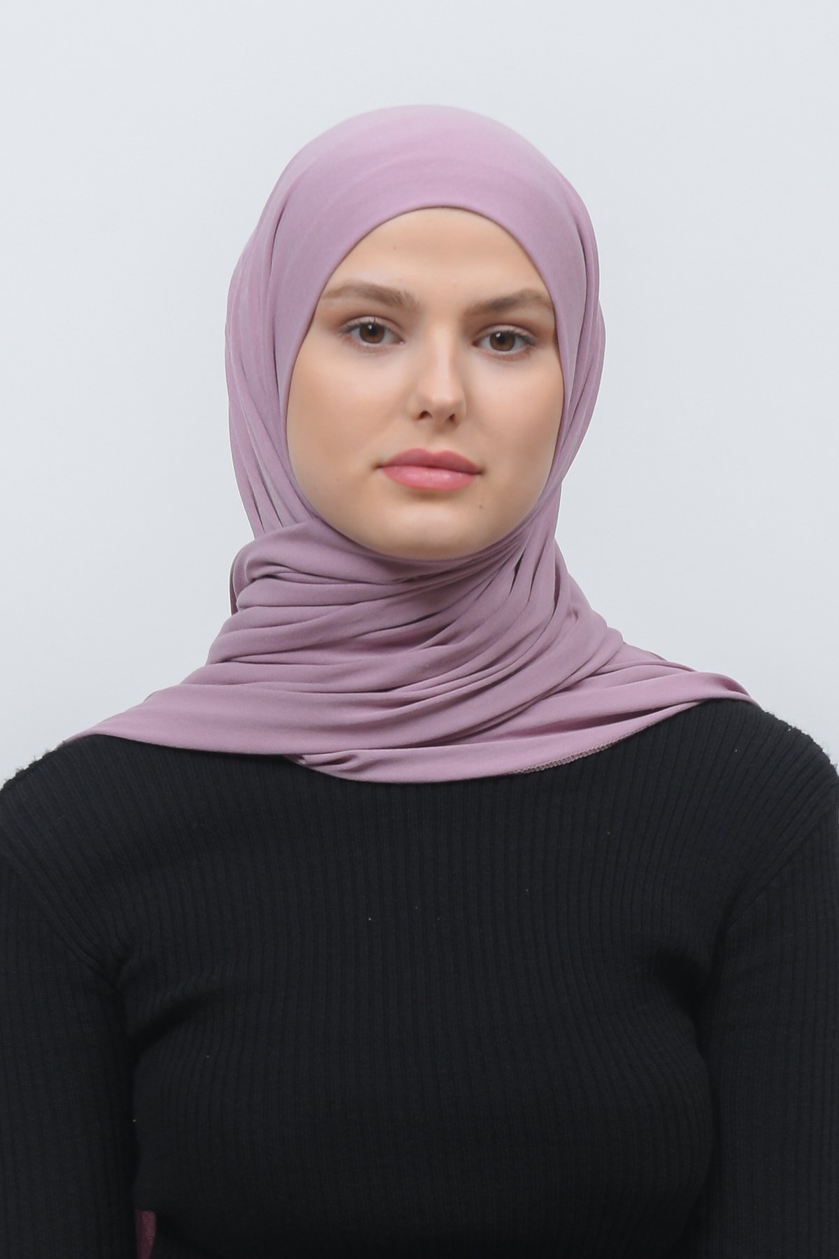 Cotton Jersey Shawl Hijab - Soft & Stretchy  - Light Powder