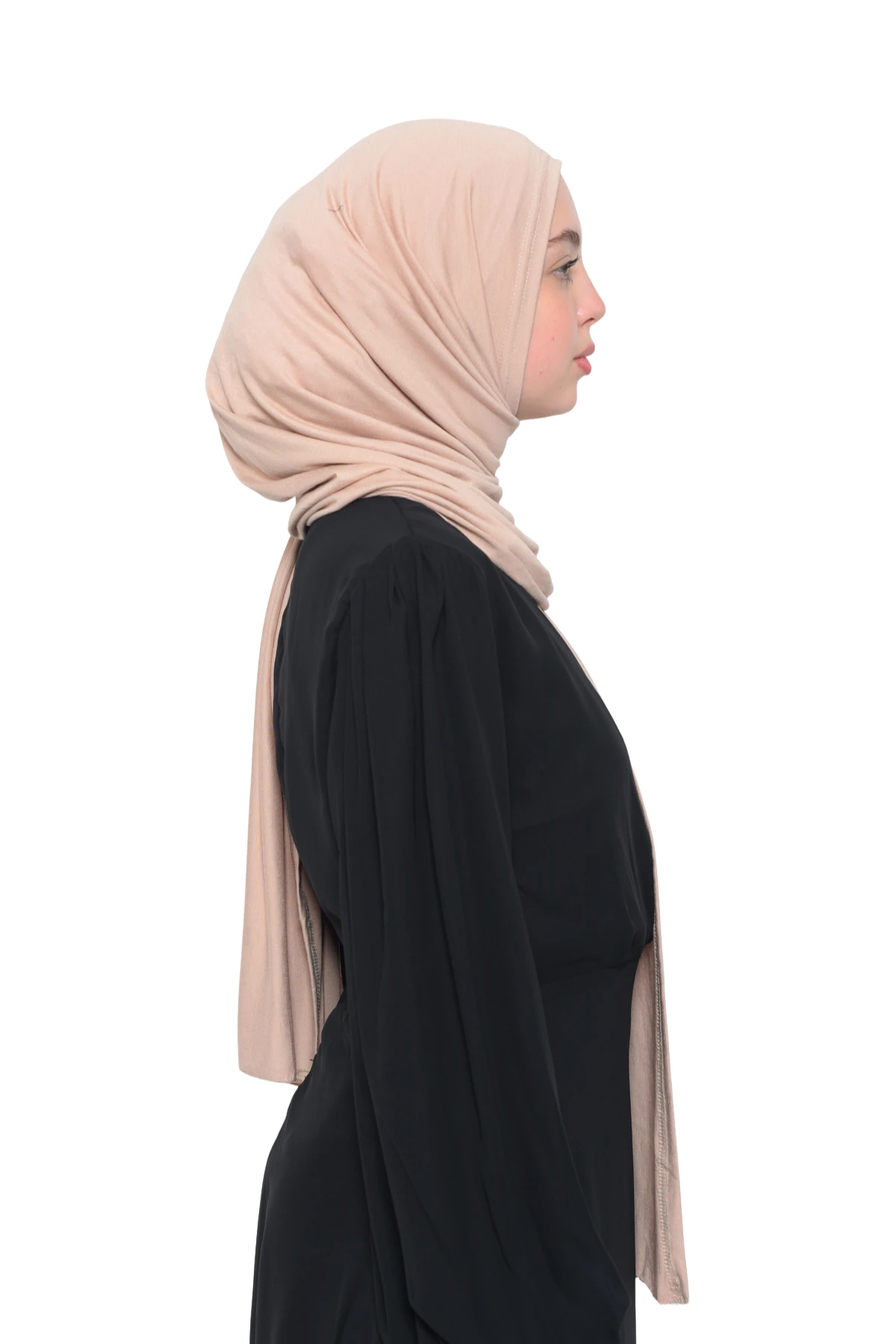 Hazır Pratik Geçmeli Lüks Organik Düz Penye Şal Eşit Hizalı