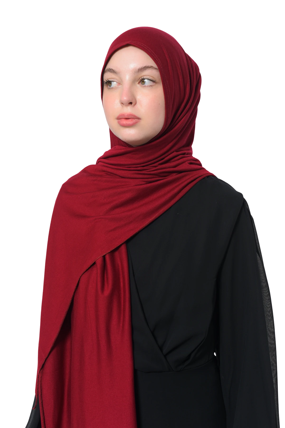 Hazır Pratik Geçmeli Lüks Organik Düz Penye Şal Eşit Hizalı