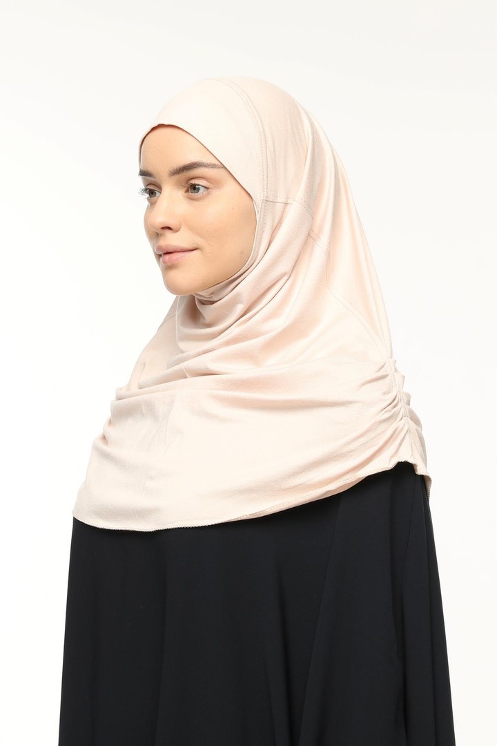 Hazır Türban Büzgülü Pileli Pratik Eşarp Tesettür Hijab - Namaz Örtüsü