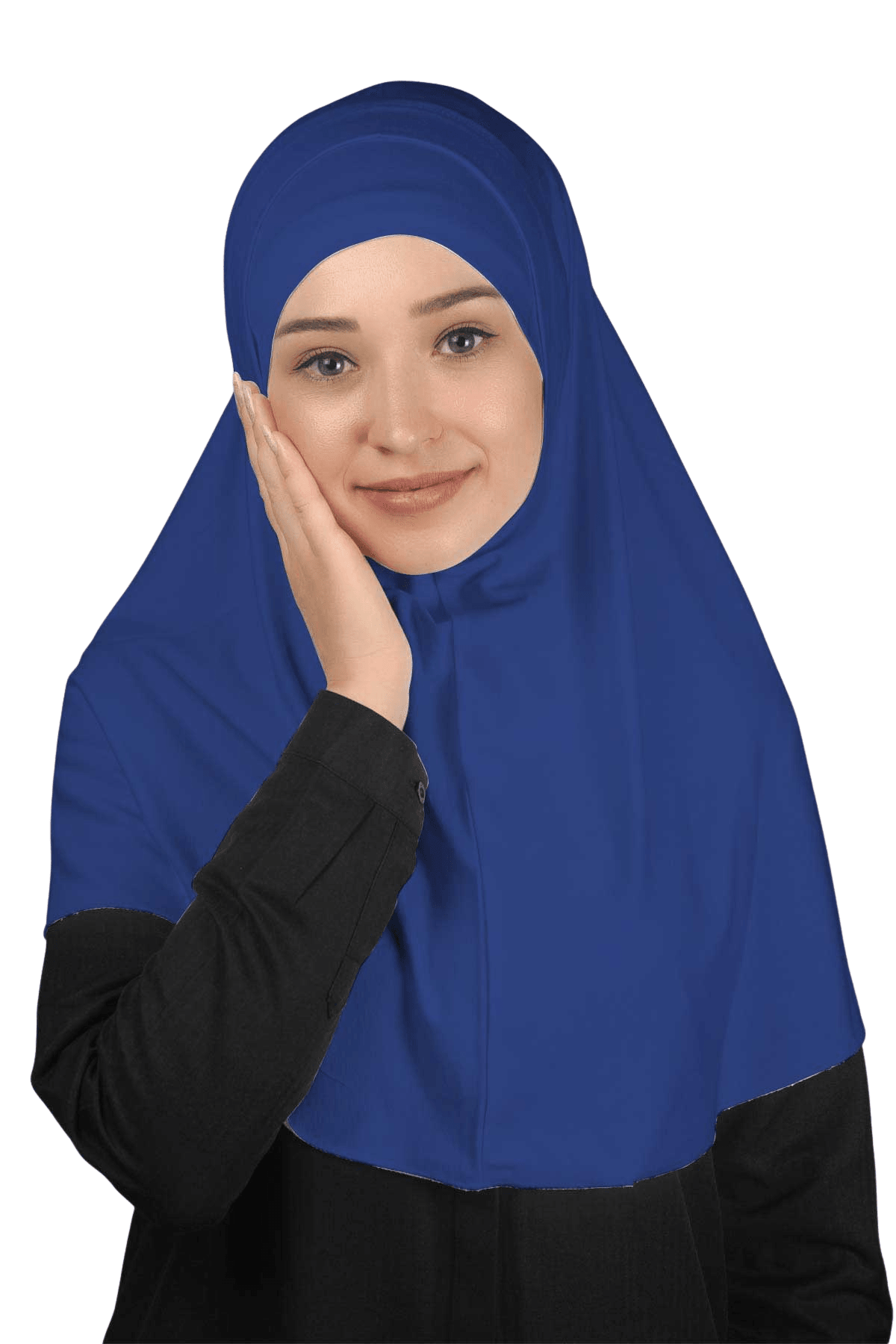İkili Set Pratik Eşarp Hazır Türban ve Hijab Tesettür Bonesi - açık kot
