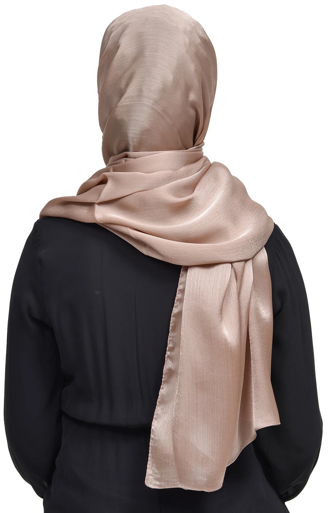 Janjan Parlak Saten Dokulu Tesettür Abiye Şifon Şal