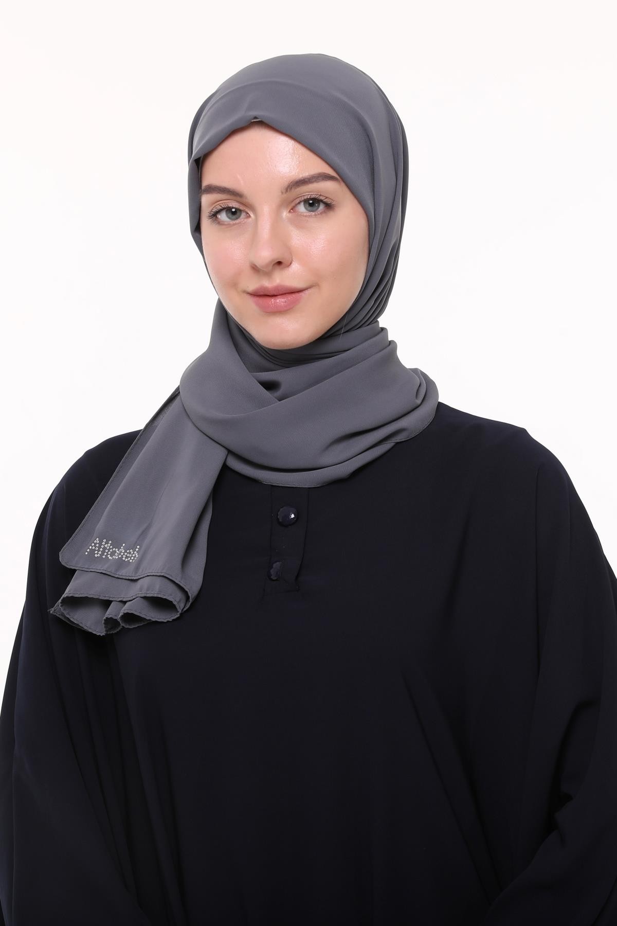 Medina Silk Shawl Hijab - Premium Quality - Smoke