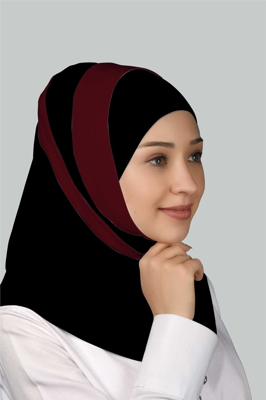 Çift Renkli Hazır Türban Pratik Eşarp Tesettür Hijab