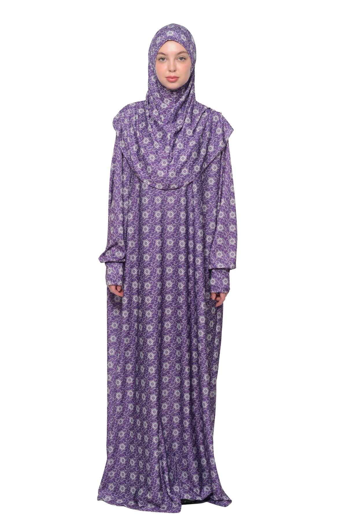 Elegant Lycra Prayer Dress - Versatile and Comfortable - Purple