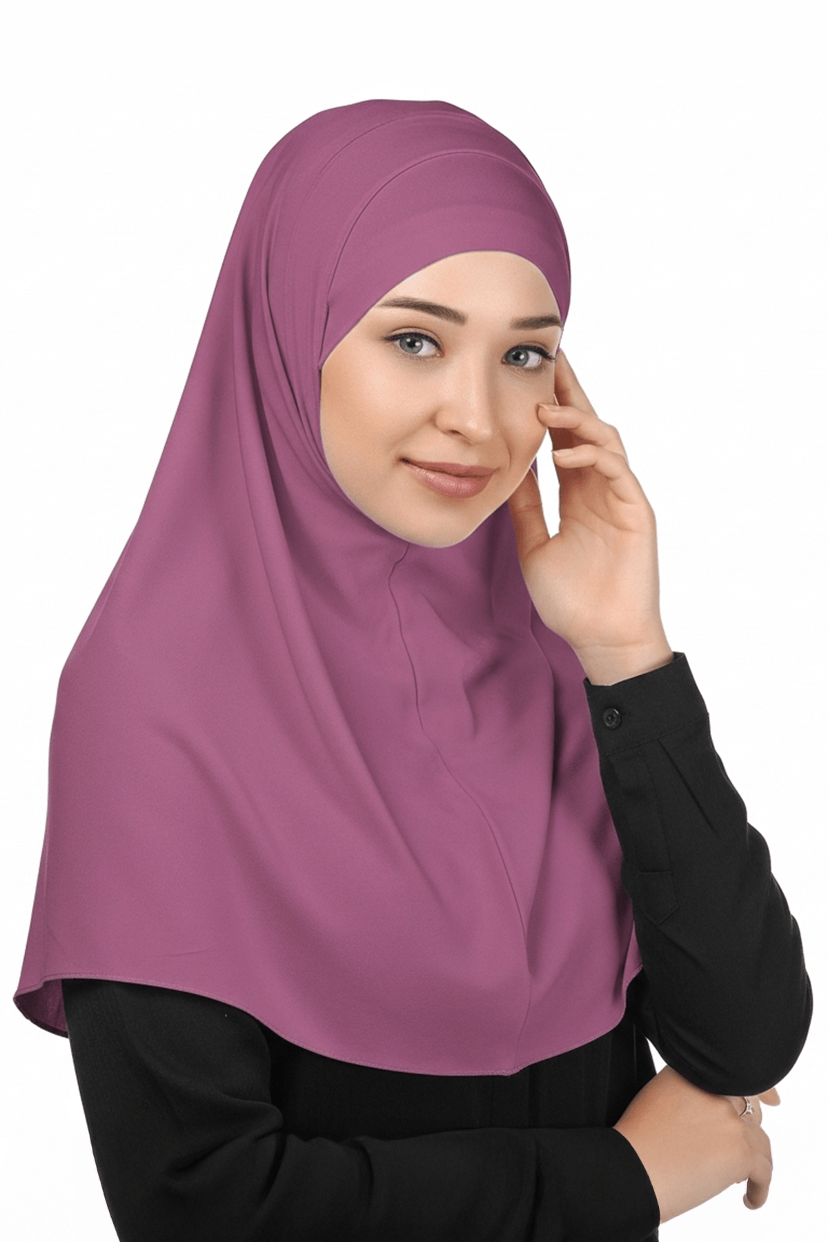 İkili Set Pratik Eşarp Hazır Türban ve Hijab Tesettür Bonesi - Maron
