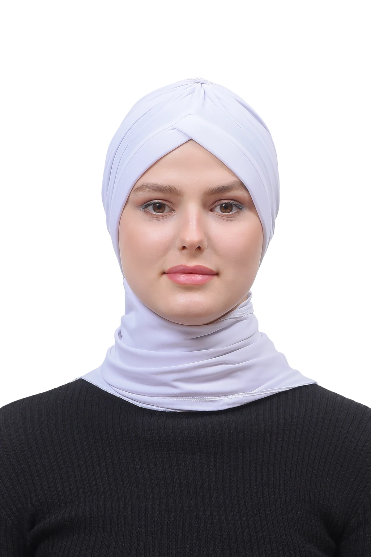 İnci Taçlı Atkılı Tesettür Bone