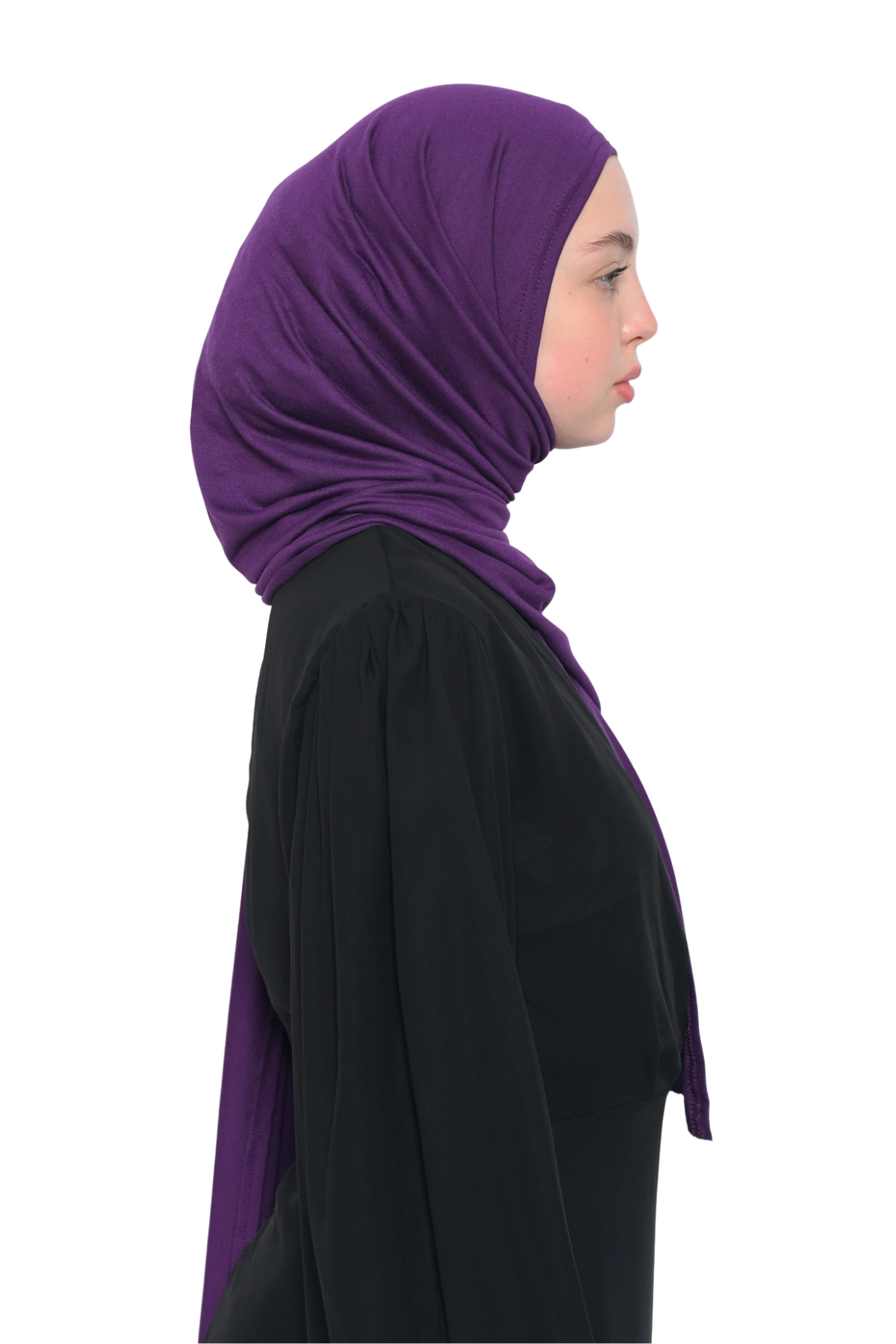 Hazır Pratik Geçmeli Lüks Organik Düz Penye Şal Çapraz Hizalı