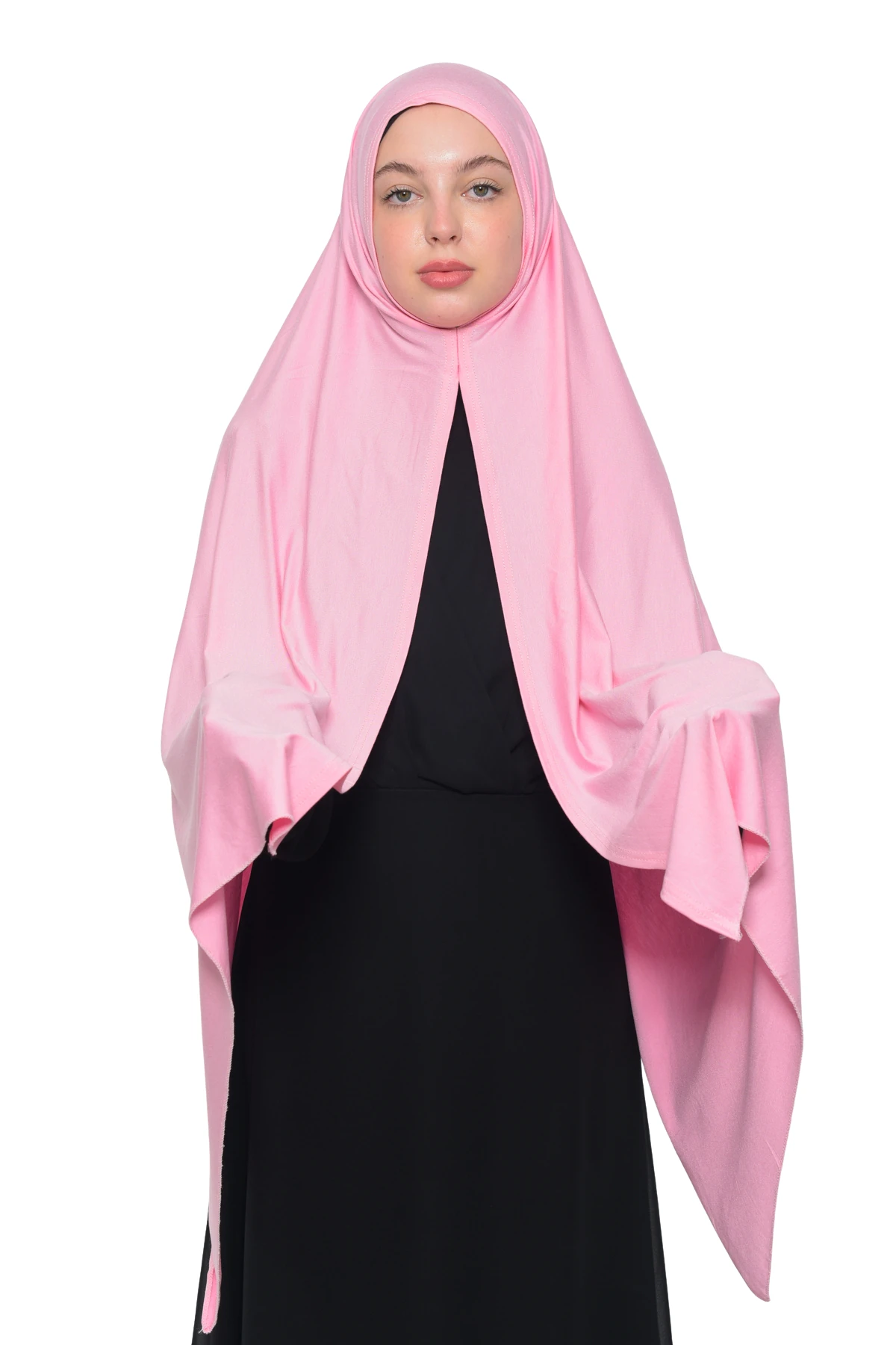 Hazır Pratik Geçmeli Lüks Organik Düz Penye Şal Eşit Hizalı