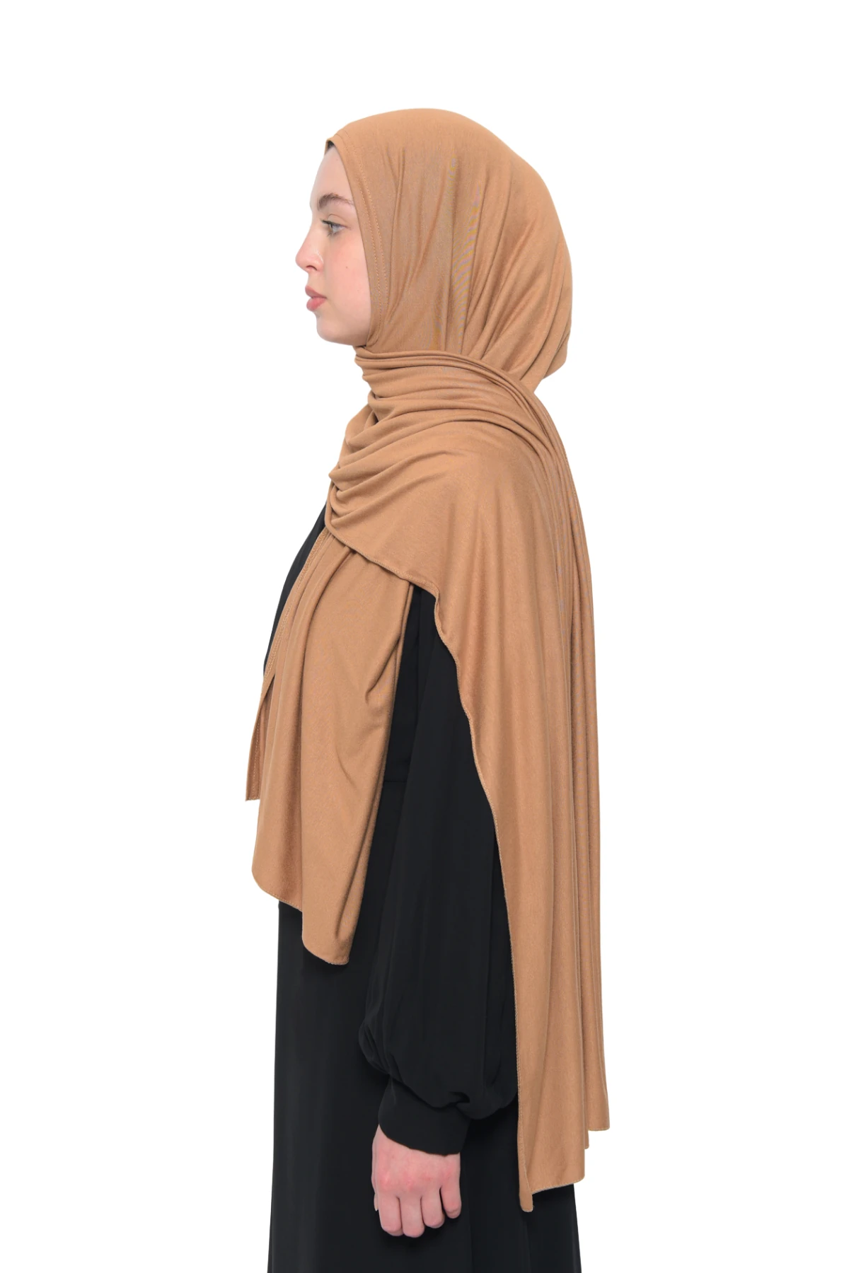 Hazır Pratik Geçmeli Lüks Organik Düz Penye Şal Çapraz Hizalı