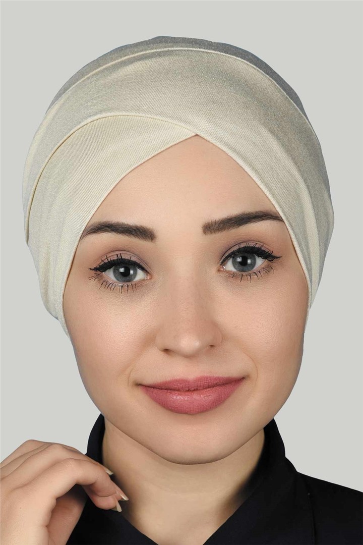 Cross Outdoor Hijab Bonnet  - Cream