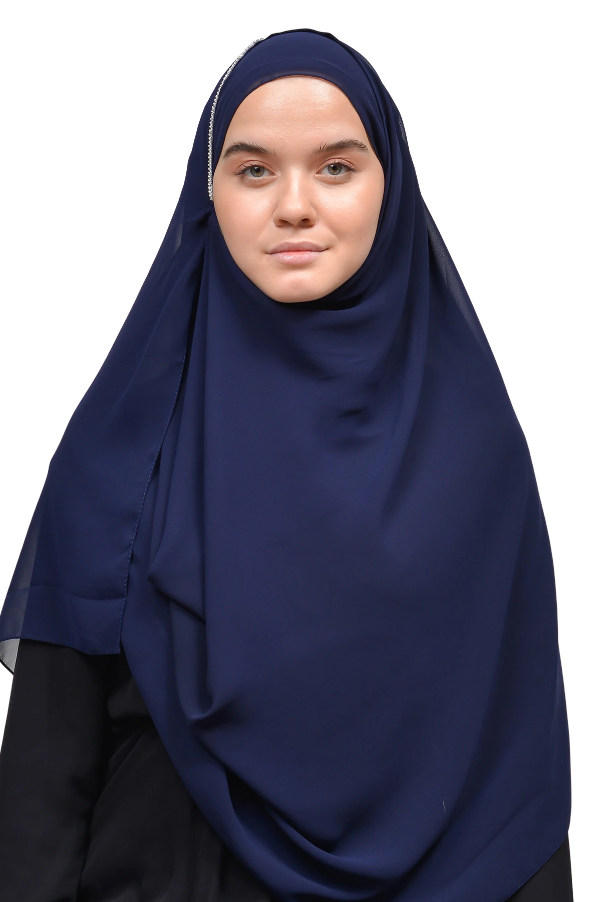 Hazır Pratik Taşlı Malezya Tesettür Şifon Şal