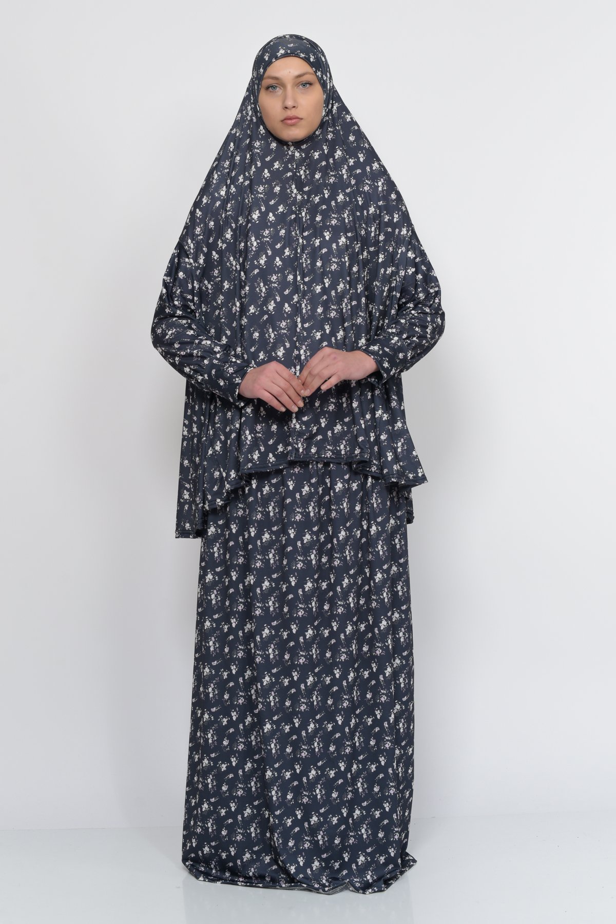 Two-Piece Elastic Skirt & Batwing Sleeve Prayer Dress