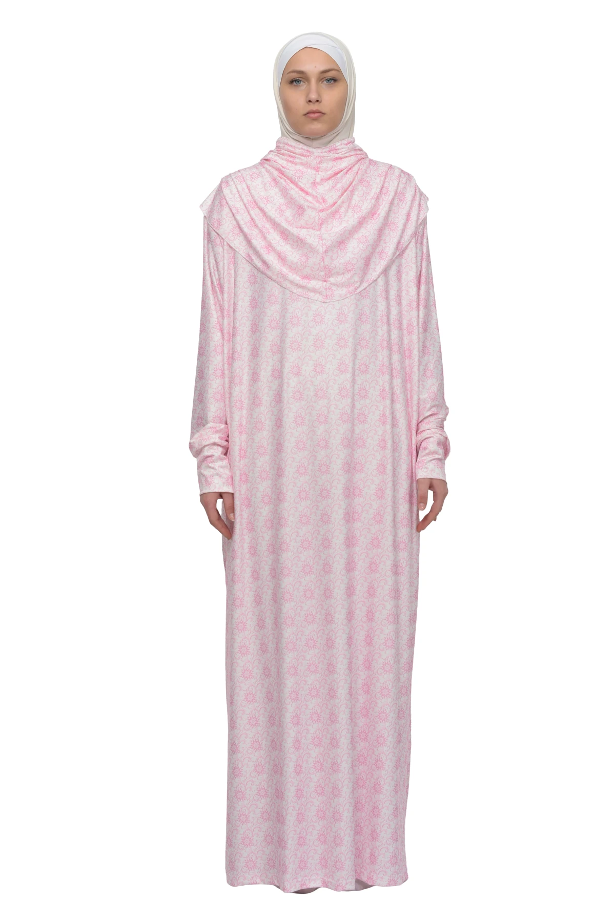 Elegant Lycra Prayer Dress - Versatile and Comfortable - Pink