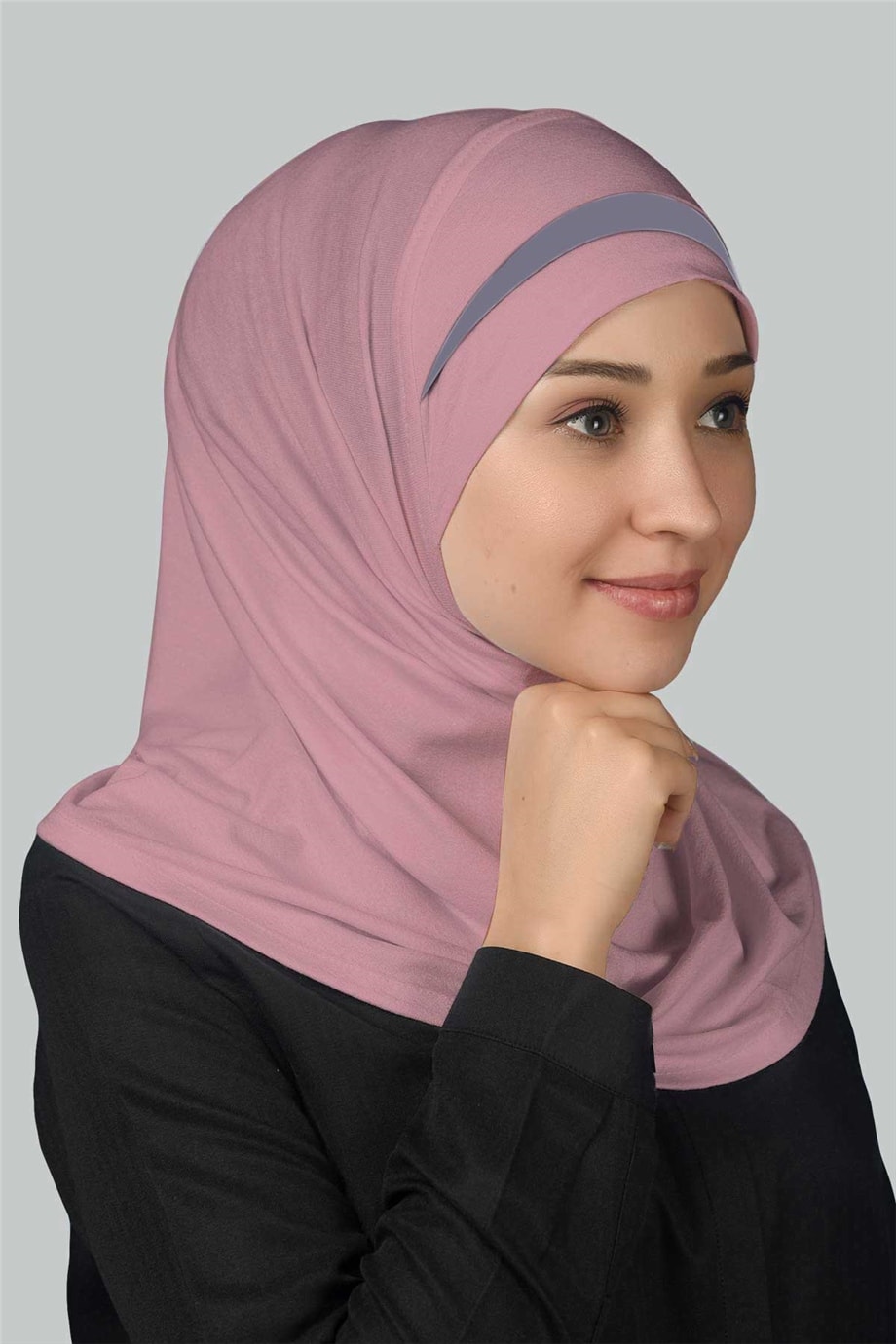 Koyu Pembe - Gri