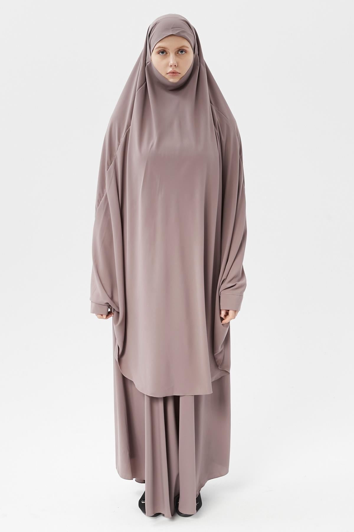 Luxurious Medina Silk Islamic Attire  - Dark Dusty Rose