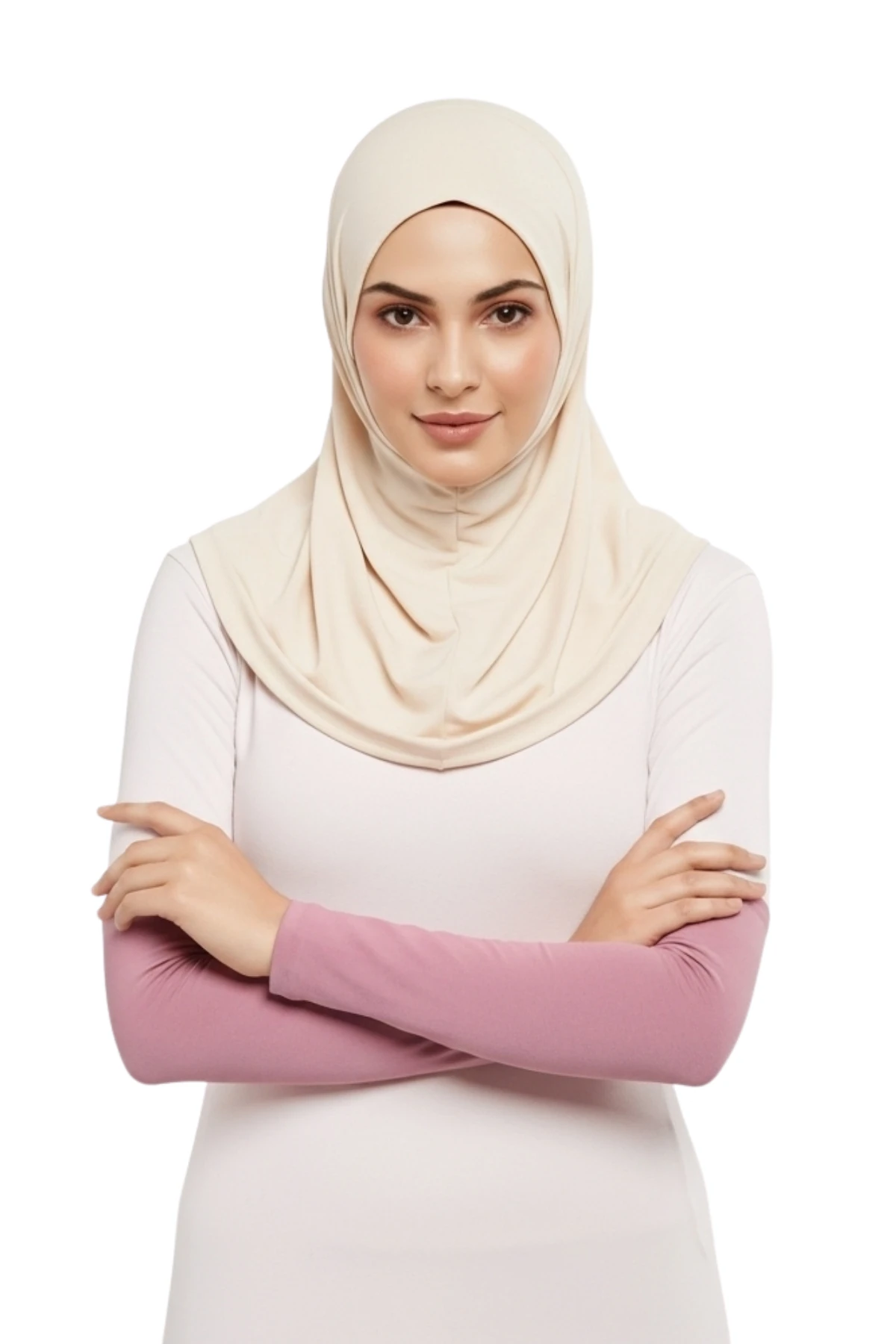 Practical Hijab Cuff Combed Cotton Prayer Cuff - Dark Pink