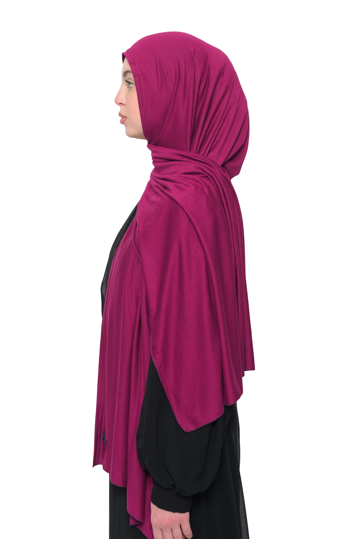 Hazır Pratik Geçmeli Lüks Organik Düz Penye Şal Eşit Hizalı