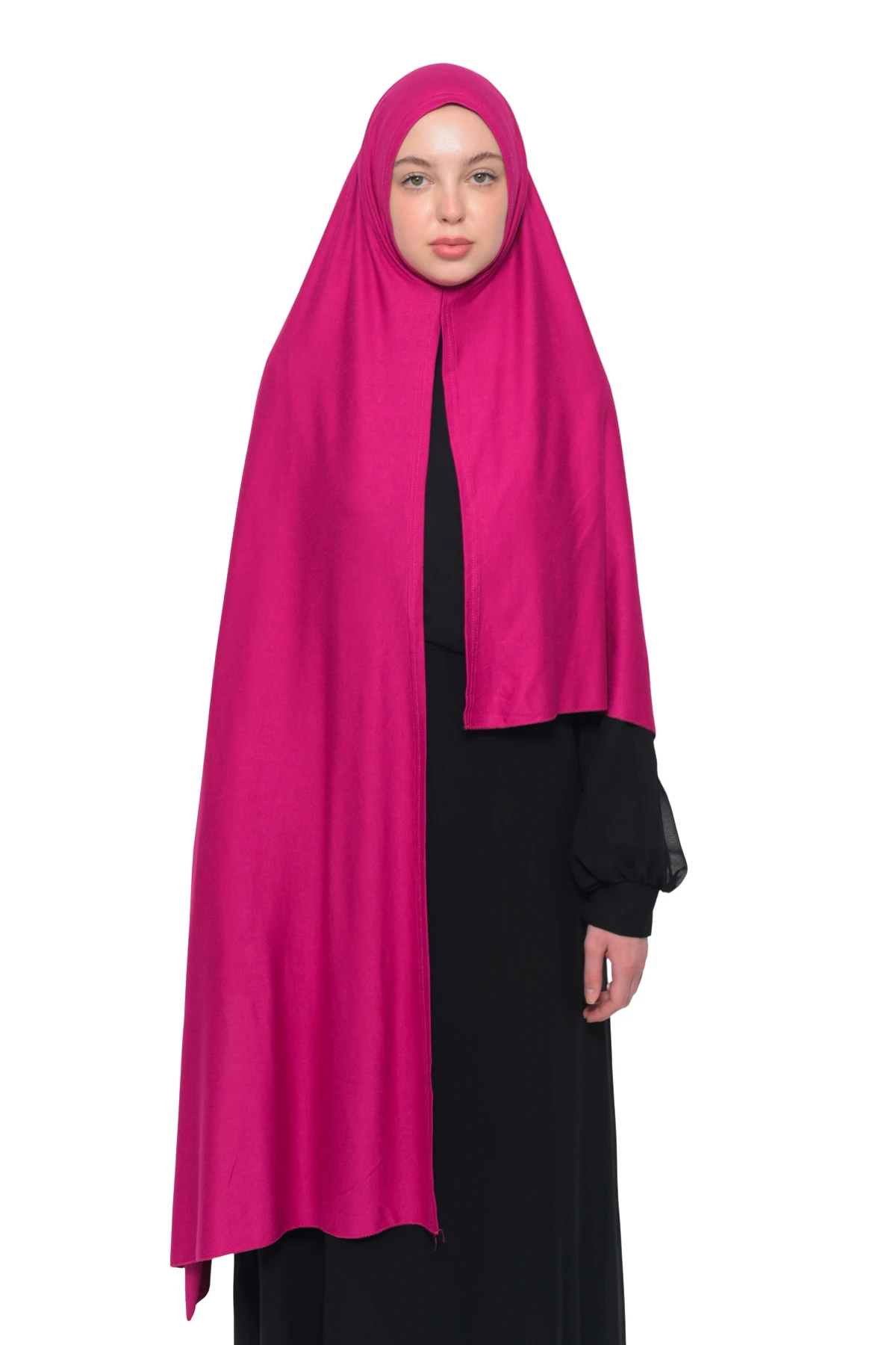 Hazır Pratik Geçmeli Lüks Organik Düz Penye Şal Çapraz Hizalı
