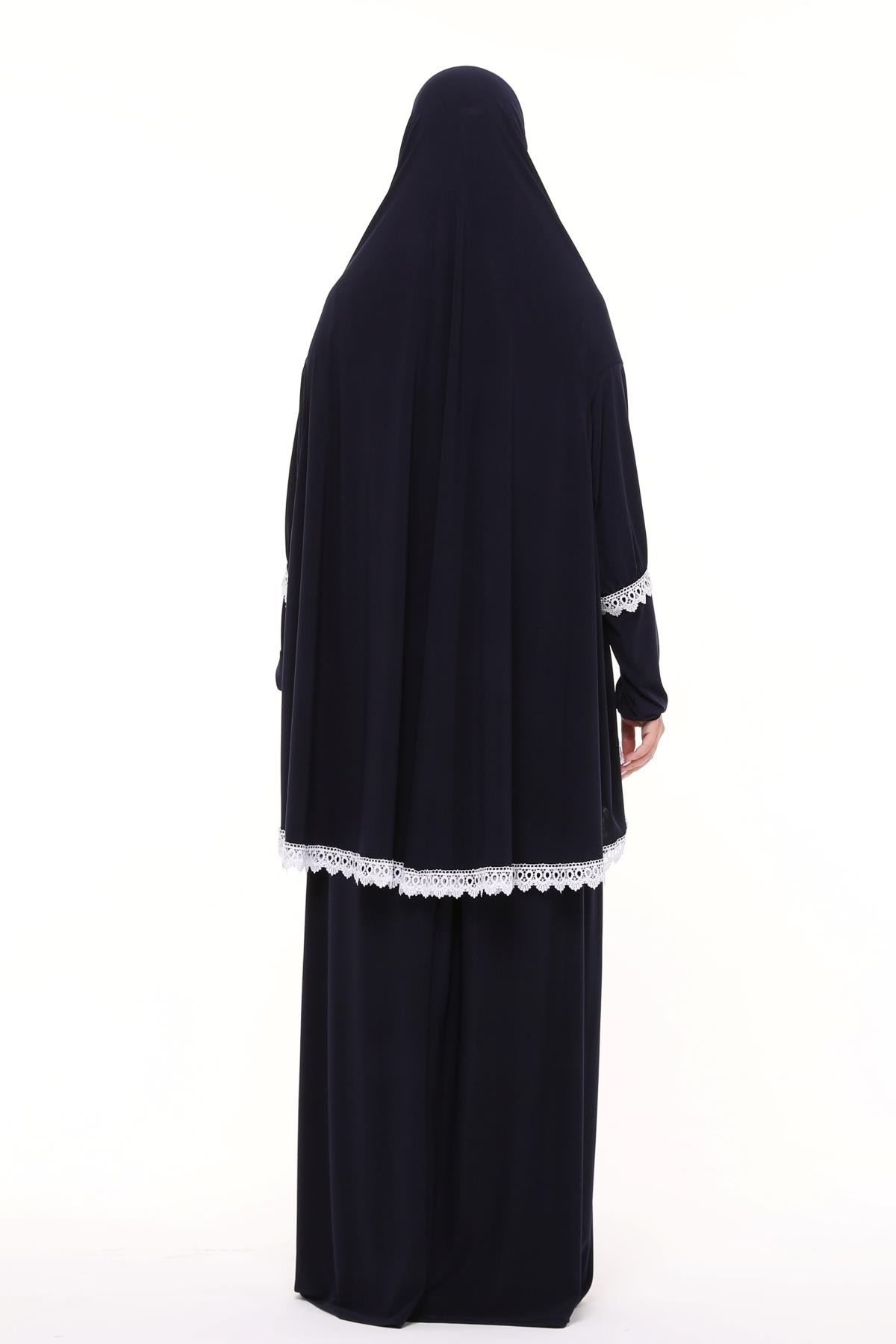 Women's Two-Piece Prayer Dress with Lace Sleeves