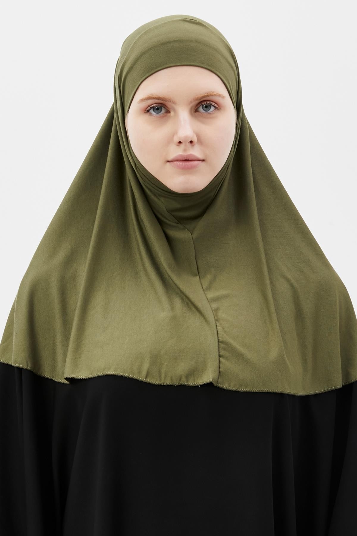 Practical Hijab Scarf with Niqab - Khaki