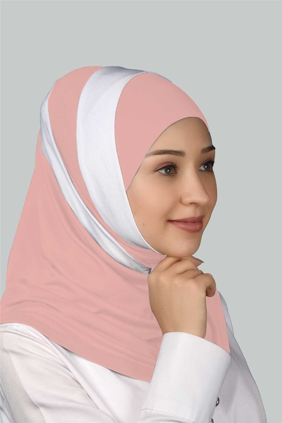 Çift Renkli Hazır Türban Pratik Eşarp Tesettür Hijab