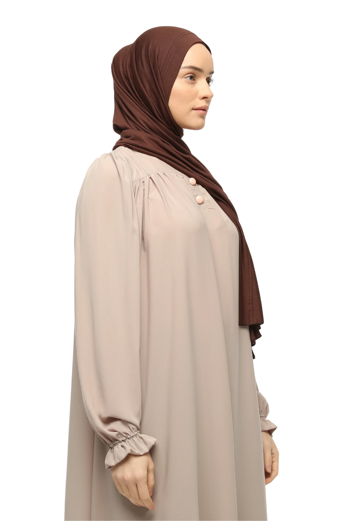 Hazır Pratik Geçmeli Lüks Organik Düz Penye Şal Çapraz Hizalı