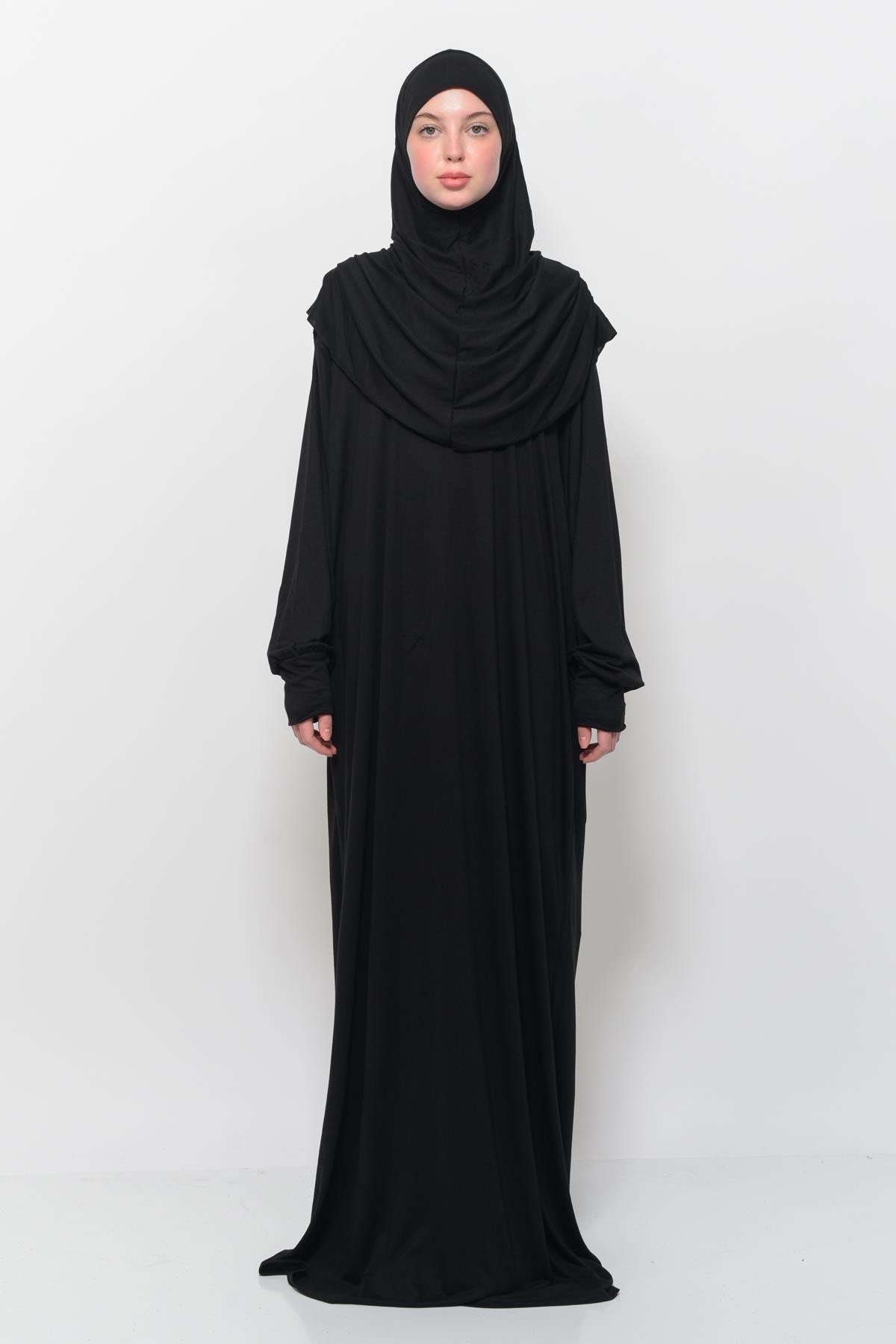 One-Piece Organic Cotton Hijab Prayer Dress 