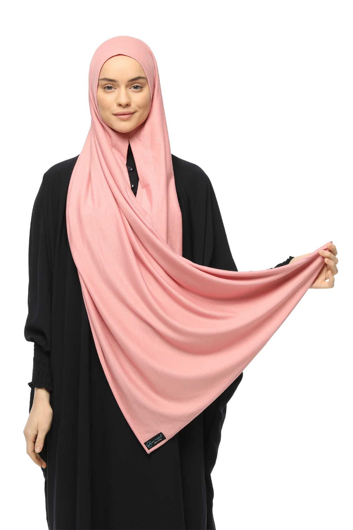 Hazır Pratik Geçmeli Lüks Organik Düz Penye Şal Çapraz Hizalı