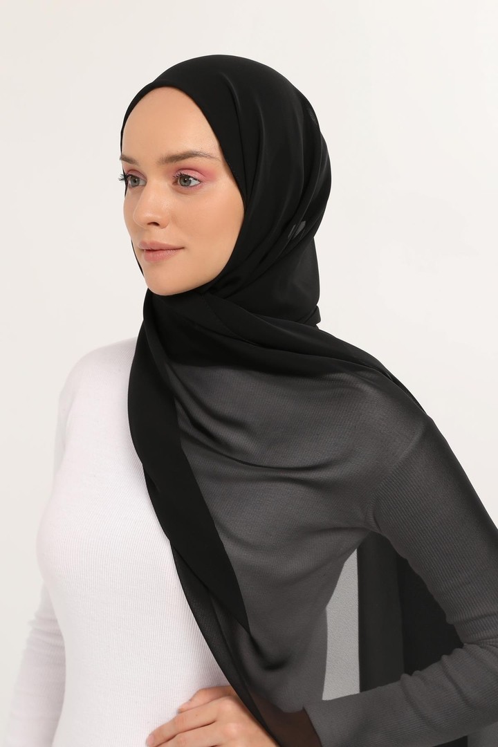 Ready-to-Wear Chiffon Shawl with Bonnet