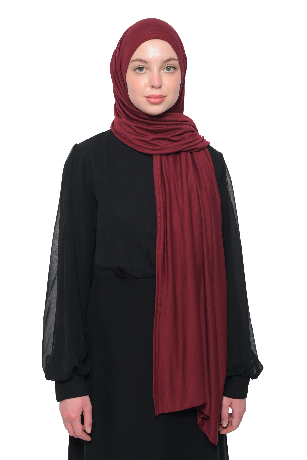 Hazır Pratik Geçmeli Lüks Organik Düz Penye Şal Eşit Hizalı