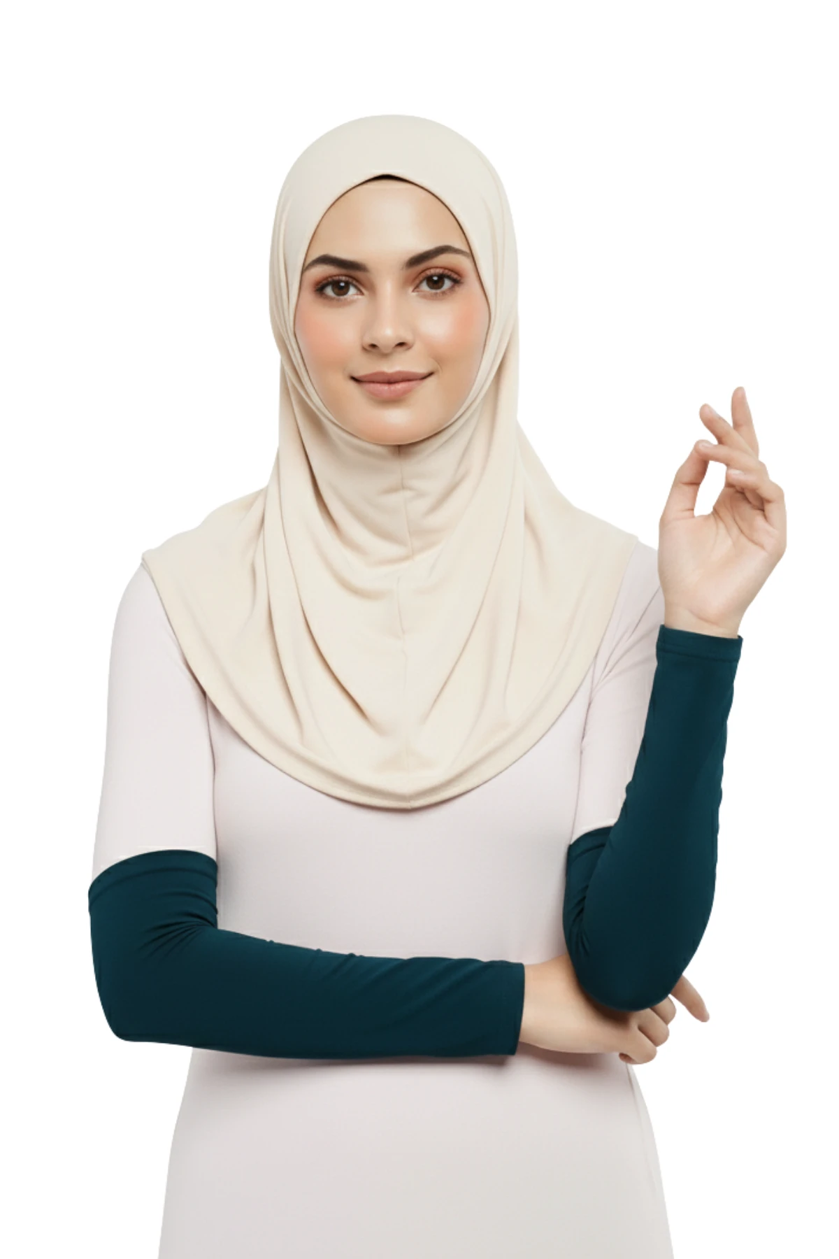 Practical Hijab Cuff Combed Cotton Prayer Cuff - Petrol