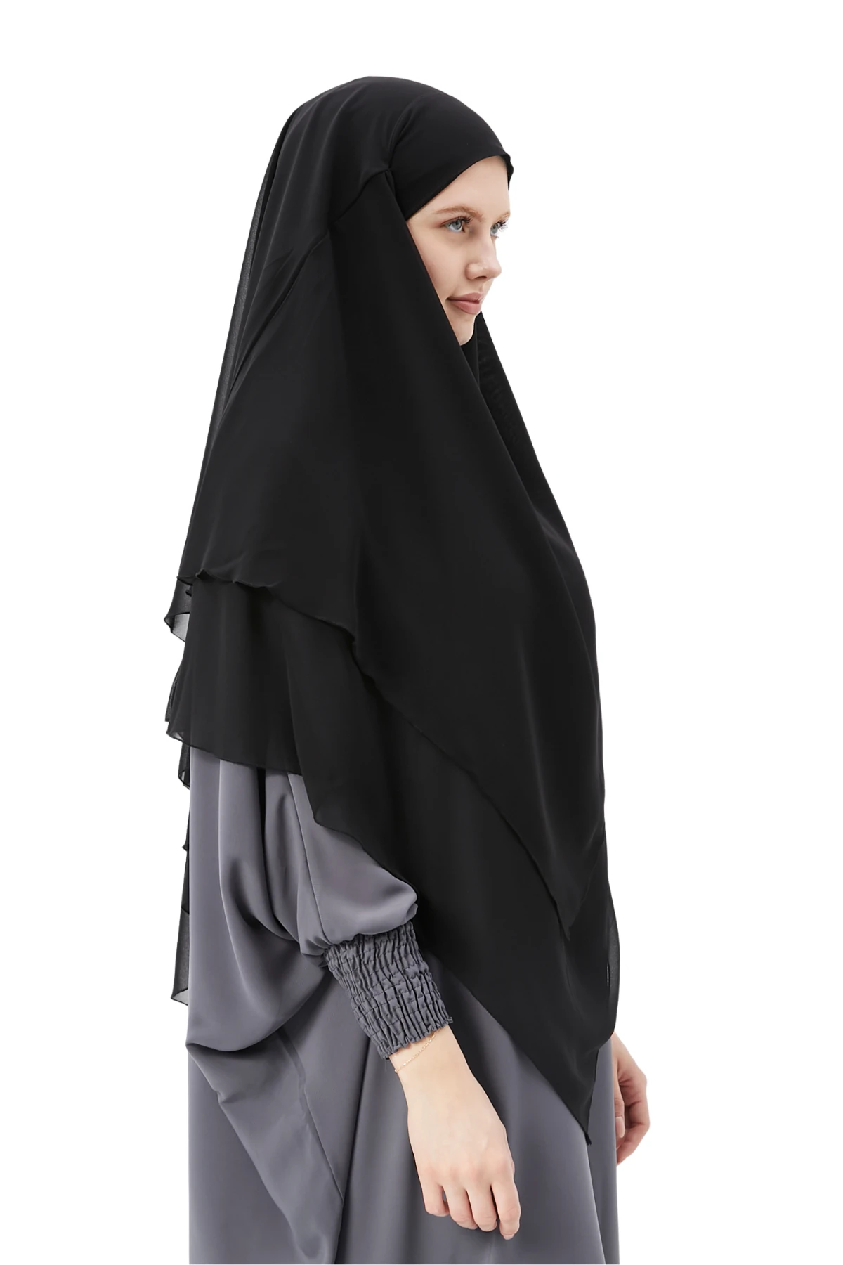 Islamic Women's Chiffon Triple-Layer Niqab 
