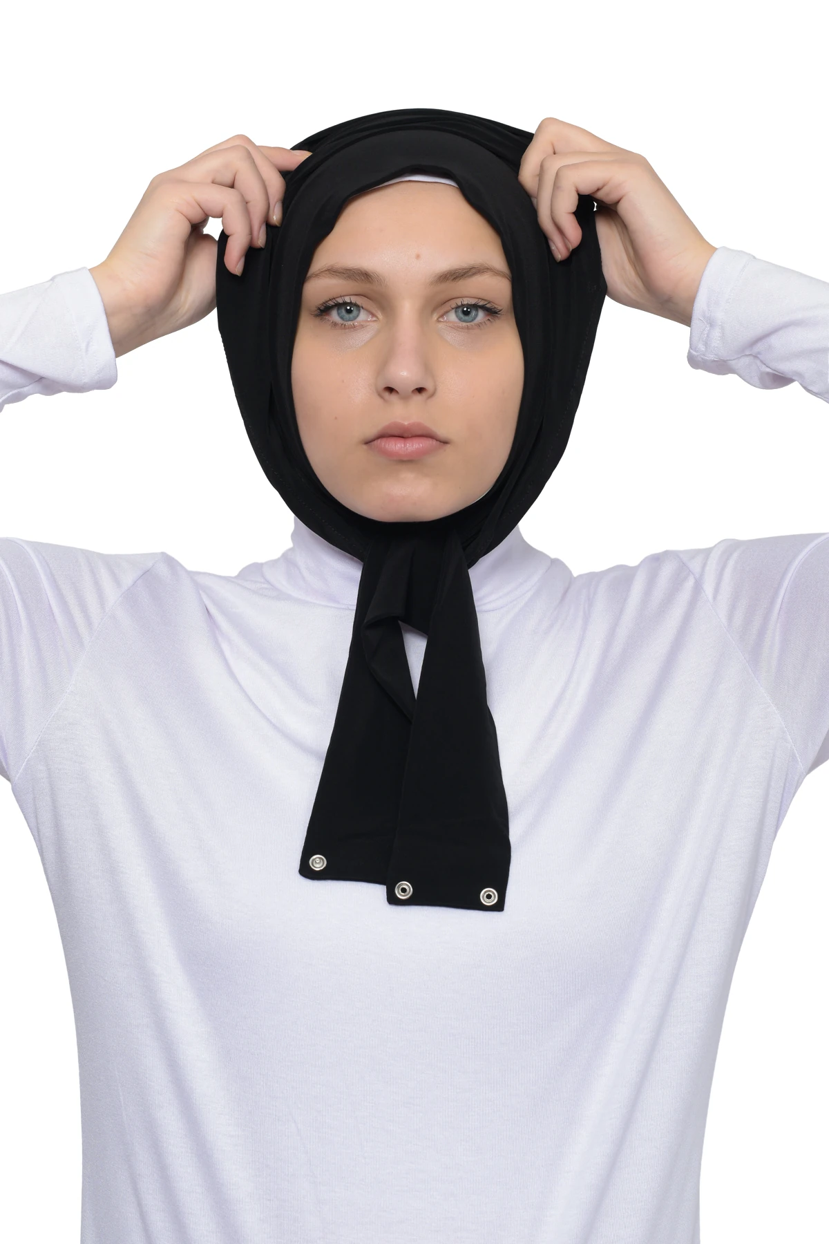 Çıtçıtlı Hazır Eşarp Hijap