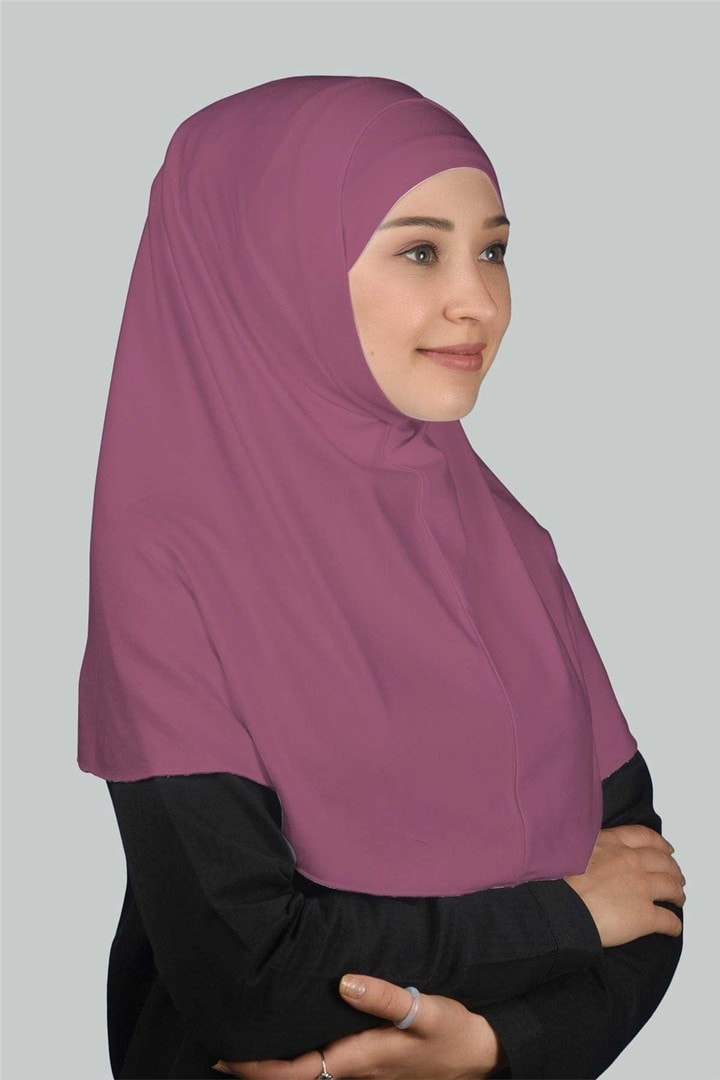 İkili Set Pratik Eşarp Hazır Türban ve Hijab Tesettür Bonesi - Maron