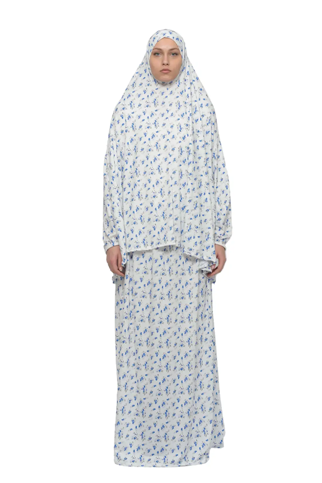 chinese dress ladies Islamic Women's Simplicity One Piece Prayer Dress with Attached Hijab main image 1
