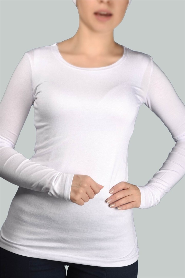 Long Sleeve Lycra Piping Collar Body - Lycra Blend