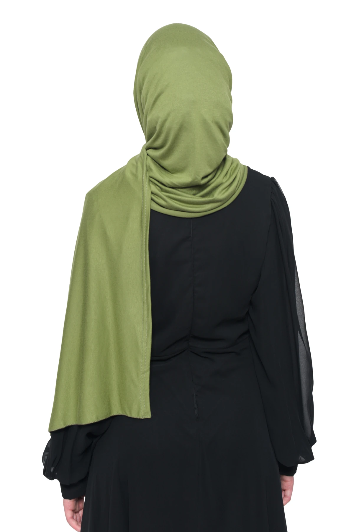 Hazır Pratik Geçmeli Lüks Organik Düz Penye Şal Eşit Hizalı