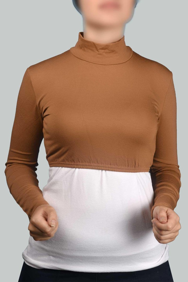 Long Sleeve Turtleneck Top - Windsor Tan