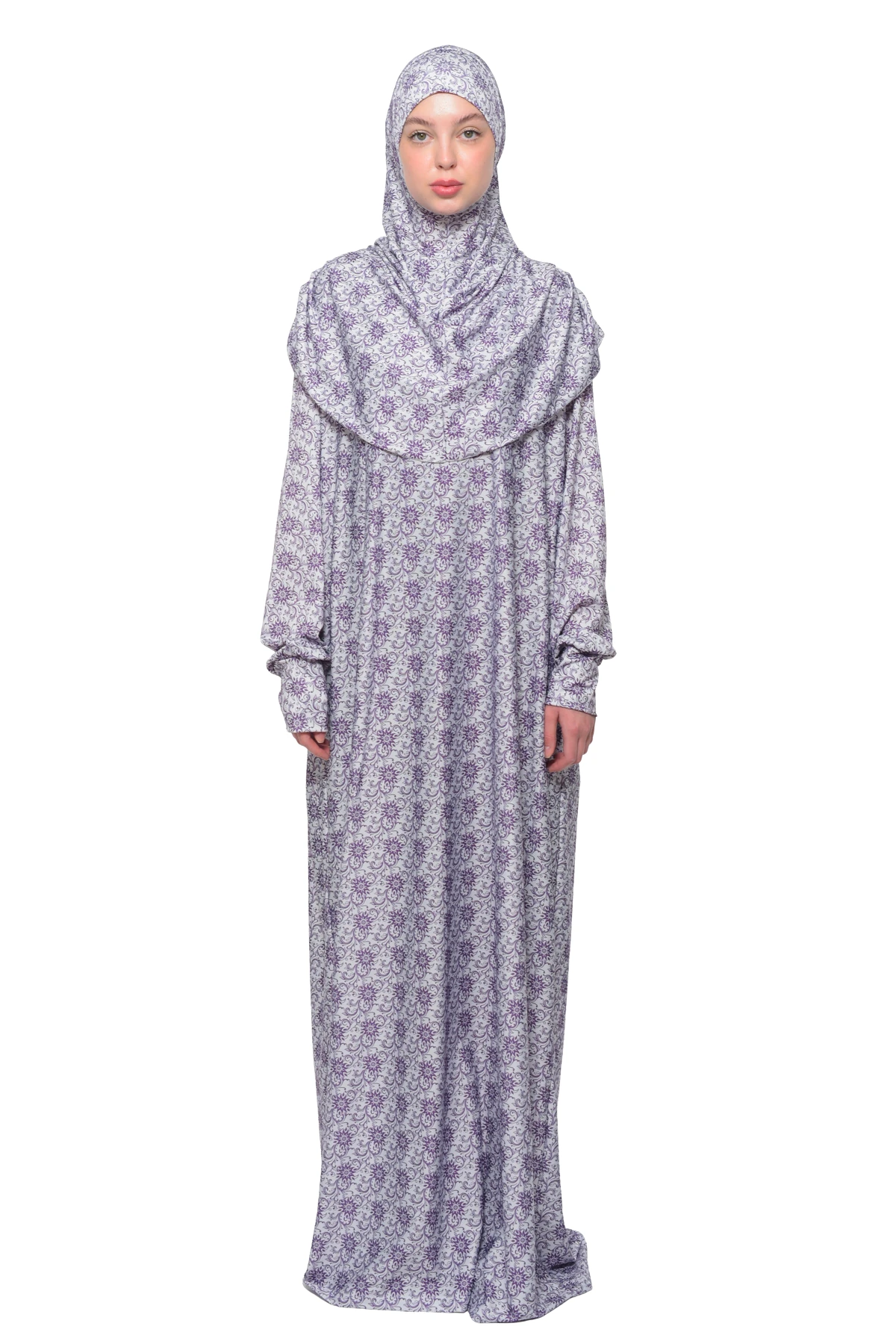 Elegant Lycra Prayer Dress - Versatile and Comfortable - Light purple