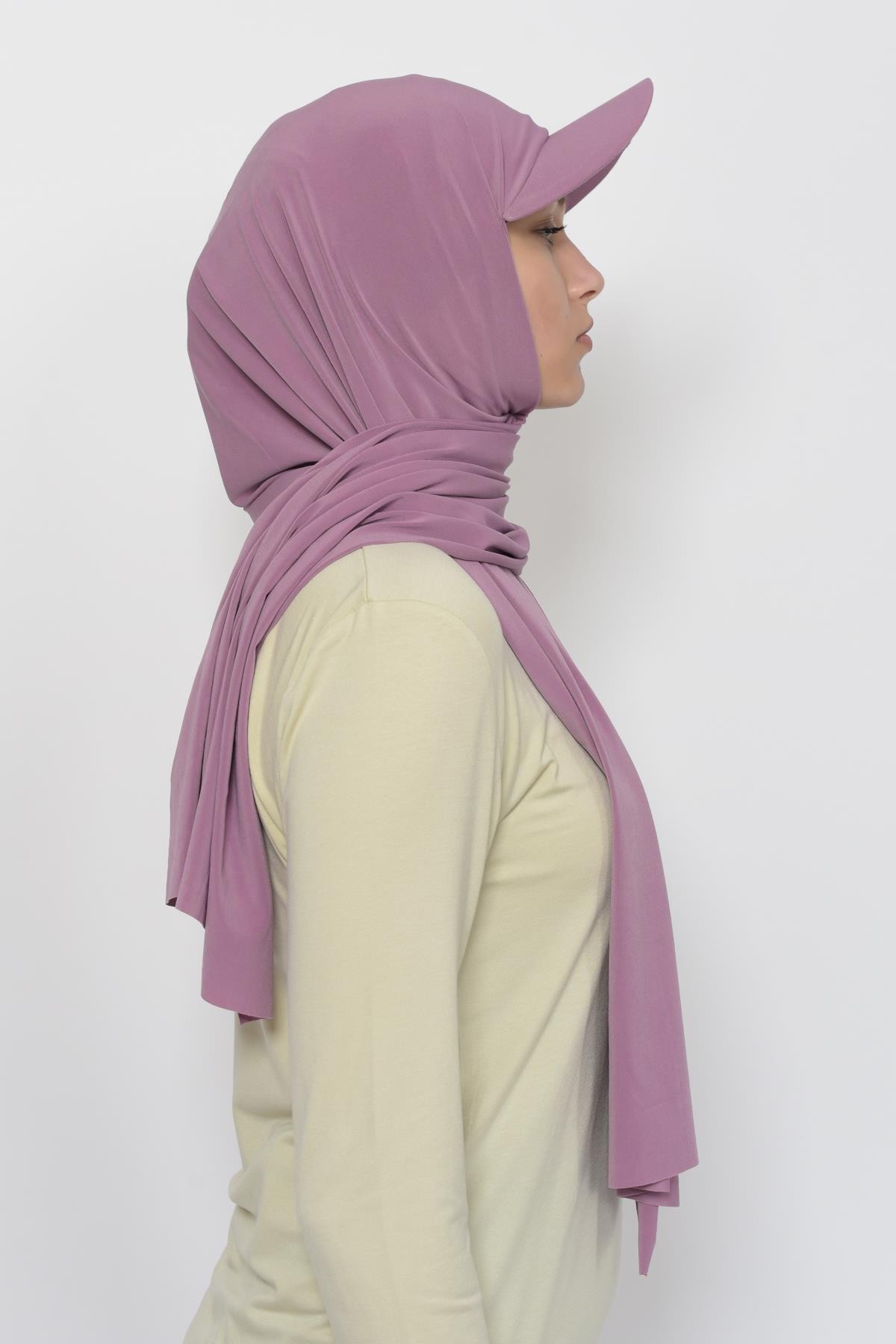 Practical Sandy Fabric Scarf with Cap