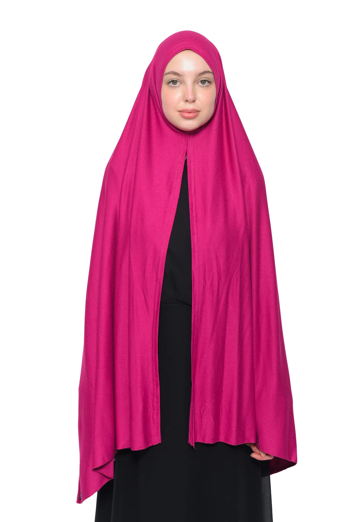 Hazır Pratik Geçmeli Lüks Organik Düz Penye Şal Eşit Hizalı