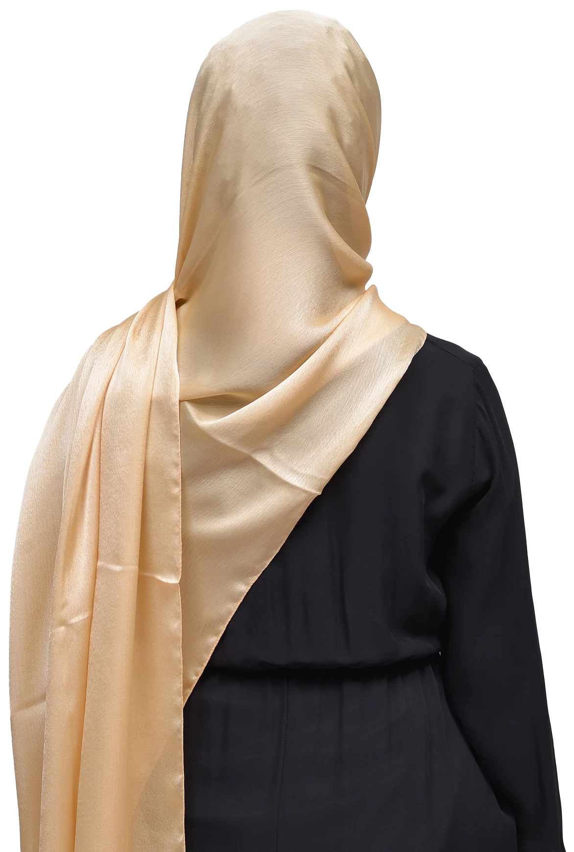 Janjan Parlak Saten Dokulu Tesettür Abiye Şifon Şal