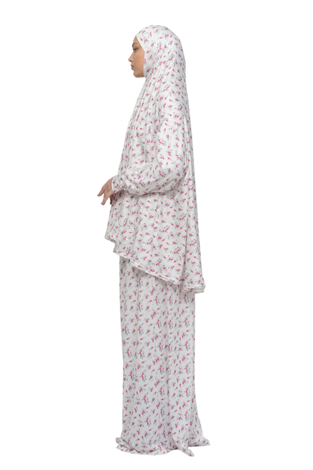 Two-Piece Elastic Skirt & Batwing Sleeve Prayer Dress