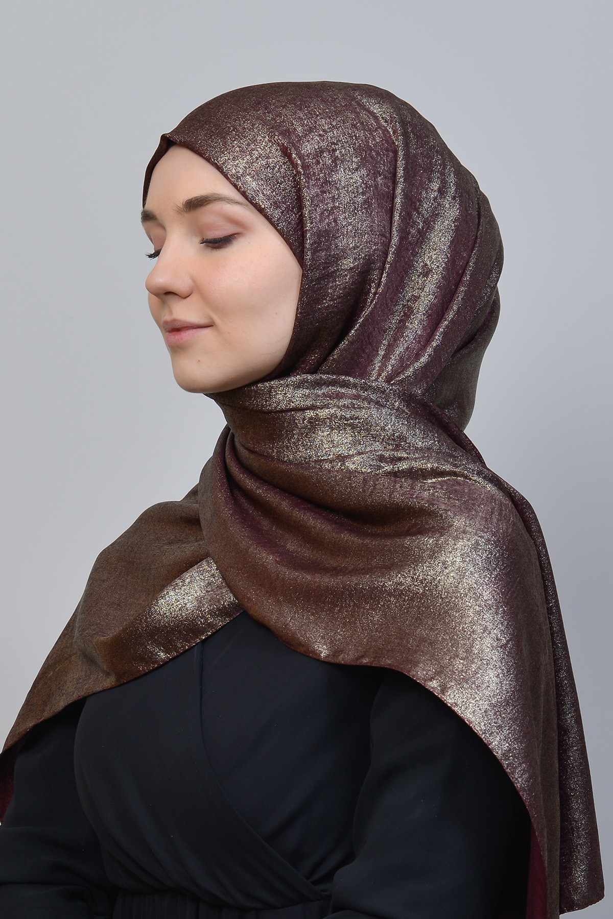 Reflective Cotton Hijab Shawl - Double-Faced Shiny 